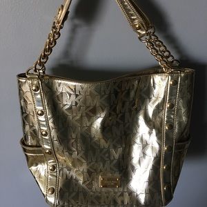 Gold Michael Kors bag
